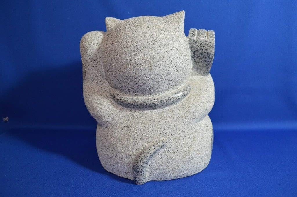 【新品】招きふくろう・弁財天　高さ24㎝／石像　石材　置物　フクロウ　七福神 Amazon.co.jp: 招きふくろう弁財天 高さ24㎝／石像 石材 置物